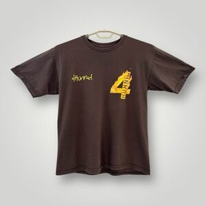 YG‎ 4 Hunnid Flame Graphic T Shirt Mens M Black Double Sided Hip Hop Rap Tee